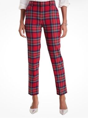 Vineyard Vines Stretch Wool Blend Ankle Pants Balsam Plaid Women’s 6 NWOT